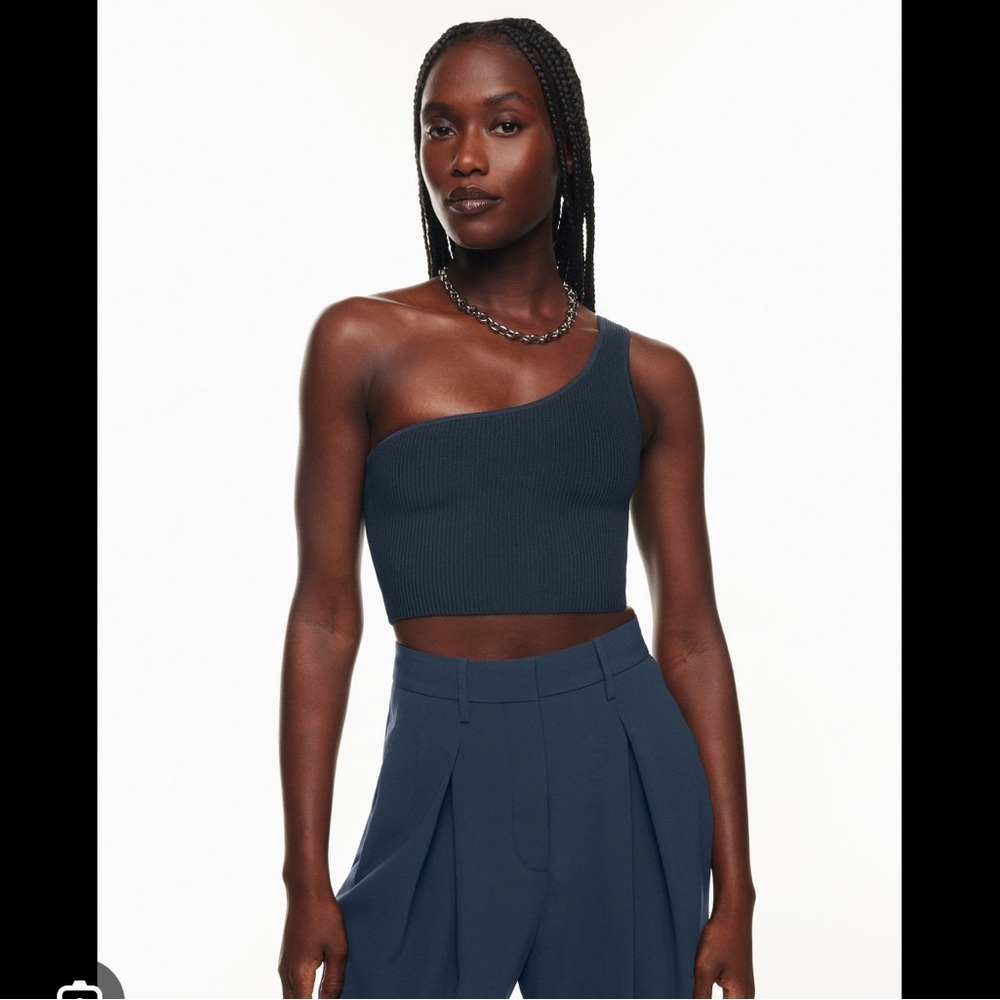 Aritzia One-Shoulder Sculpt Knit Crop Top